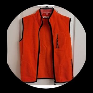 🌴Derek Heart Orange Fleece Vest Size Small